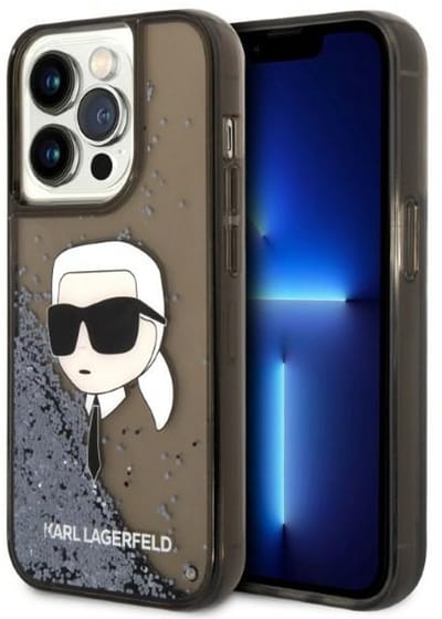 Karl Lagerfeld KLHCP14LLNKHCK iPhone 14 Pro 6.1" black/black hardcase Glitter Karl Head