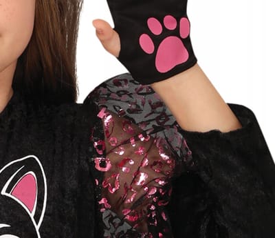 Kostuum Outfit Verkleedjurk Zwarte Kat Katje Carnaval Bal 5-6 Jaar black