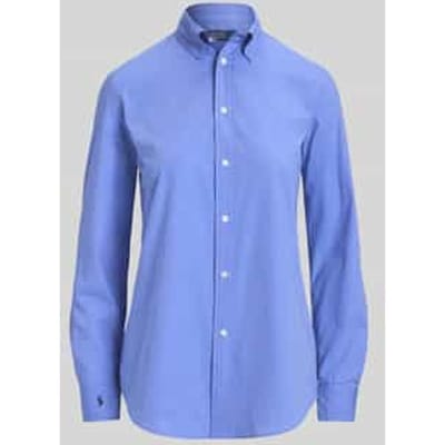 regular fit overhemdblouse van katoenmix