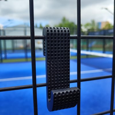 Padel- en tennistas-houder voor het hek (set van 2 stuks) | Robuust en ruimtebesparend
