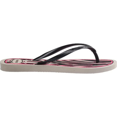 HAVAIANAS SLIM ANIMALS Beige / Dark grey metallic-35-36