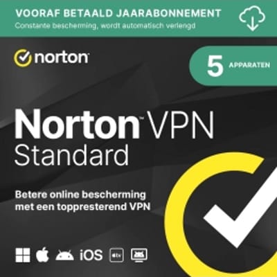 Norton Secure VPN | 5 Apparaten | 1 Jaar | 2026