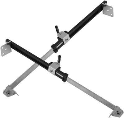 Verstelbare Raamuitzetters - Raamsteun Stangen - Ramen Stabiliseren - Telescopisch Verstelbaar - 23 cm Lengte - Zwart