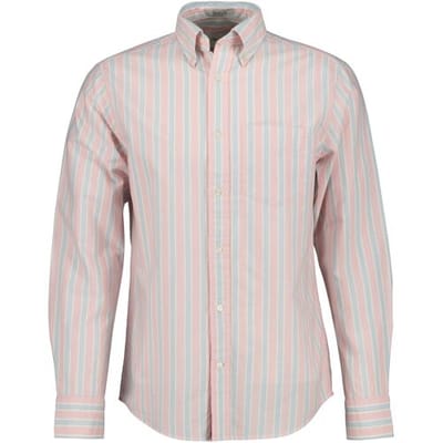 Gant Overhemd Archive Oxford Stripe Organic Cotton Washed Pink / male