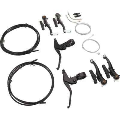 V-Type Fietsremset met Remhendel Remkabel Compleet Gevoelige Remmen Fiets Voor- en Achterrem Kit voor Vervanging