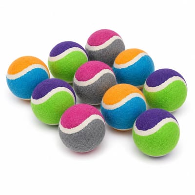 AnimalKing Honden Tennisballen - 12 Stuks - Gekleurd - Hondenspeelgoed