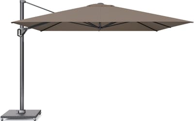 Platinum Sun & Shade – Zweefparasol – Challenger T1 Telescope - 350x350cm – Havana – Dubbel Kantelbaar – 360° Draaibaar – 98% UV protectie