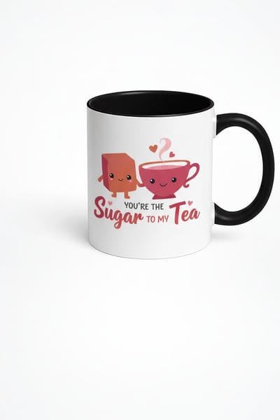 Mok 'You're the Sugar to my Tea' | Romantisch Cadeau | Liefdesmok | Thee Liefhebber