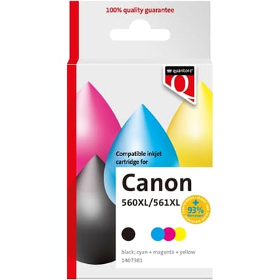 Inktcartridge Quantore alternatief tbv Canon PG560XL CL561XL zwart + kleuren