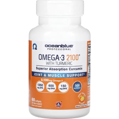 Professioneel, Omega 3 2100 met Kurkuma, Natuurlijke Sinaasappelsmaak, 60 Softgels