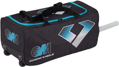 Gunn and Moore cricket tas Diamond 606 Wheelie - zwart blauw - sporttas.