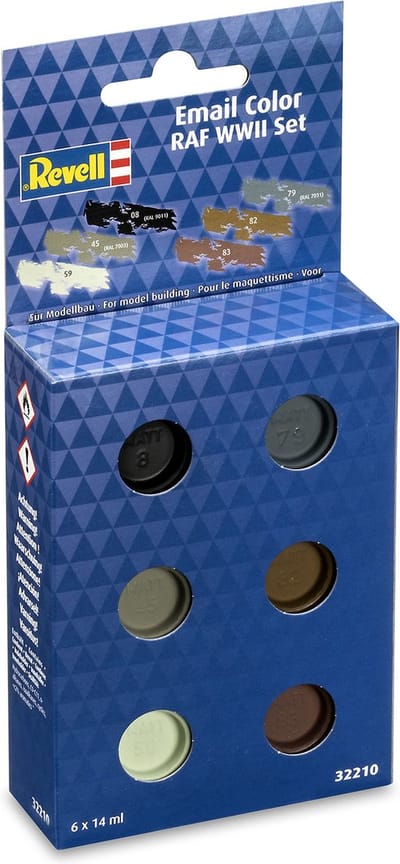 Revell Hobbyverf Vliegtuigen - 32210 Verfkleuren voor RAF WWII Vliegtuigen - 6x14ml - Enamel Set Verf set