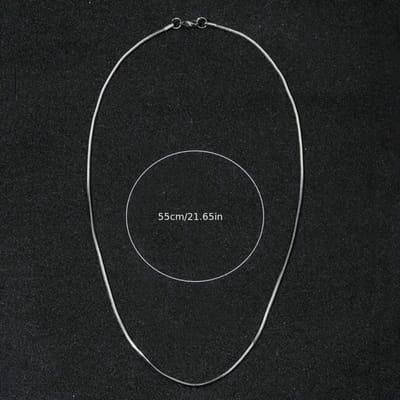 Bovista Ketting - Heren - Staal - Nep zilver - Met Hanger - Zilver