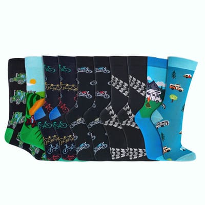 Socks4Fun - 10 Paar - Grappige sokken - Thema Voertuigen - Dames & Heren - Katoen - Maat 42-47
