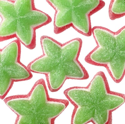 Thijs Tricolor Sterren - fruitgum snoepjes met gesuikerd laagje - 1 kilo