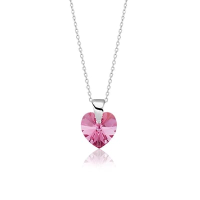 Montebello Ketting Amy KHZ444 - Swarovski Hart - 925 Zilver Gerhod, - Ø10mm - 45cm