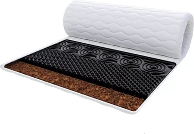 FDM® NERO MET KOKOS Topmatras 80x200 cm - Hoogte 6 cm H4 - Koudschuim Topmatrassen Topper Topdekmatras - HR H30 en Kokos - - Antiallergisch