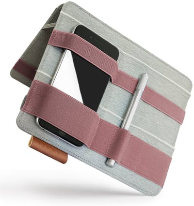 beblau FOLD Portable desktop organizer attachable to your devices Fabric Accessory Holder, Purple