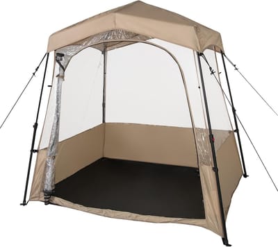 KOMFOTTEU Pop-up tent, transparante sporttent met weerbestendig dak, metalen haringen, windtouwen en draagtas, stabiele bubble tent, beschermtent voor sportevenementen, vissen (183,5 x 135,5 x 173 cm)