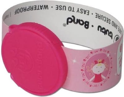 100x Tutu-band SOS Kinderpolsbandje ID band | Girl | Grootverpakking| Schoolreisje| Dagopvang | BSO