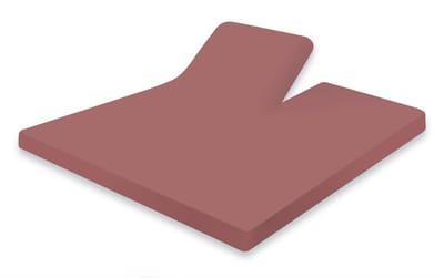 Eleganzzz Splittopper Hoeslaken Jersey Stretch - Rose - Hoeslaken 160x200 - 100% katoen - Split Enkel - Single Split Topper - Hoeslakens - Tweepersoons