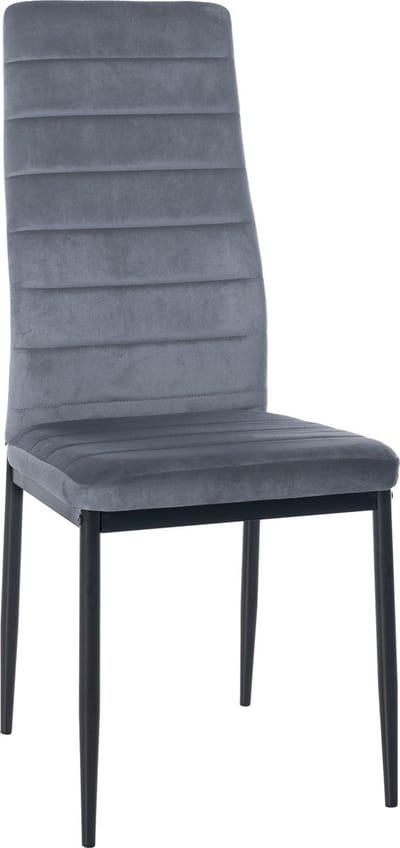 CLP Mayfair Eetkamerstoel - Zonder armleuning - Fauteuil - Metalen onderstel - licht grijs Fluweel