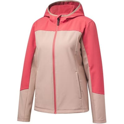 CRIVIT Dames thermo softshelljas (Beige/rood, XS (32/34))