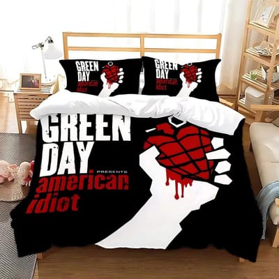 Green Day  American Idiot Beddengoed Collectie Enkel Tweeling Volledig Queen King Size Bed Collectie Volwassen Kind Slaapkamer Dekbedovertrek Collecties Met Beddengoed 140X200cm-2pcs