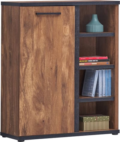 Belfurn - Ellen - opbergkast 94cm - kleur acacia bruin met zwart