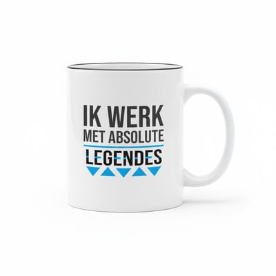 “Ik Werk Met Absolute Legendes” Grappige Werk Mok – Cadeau voor Collega’s – 330 ml Keramische Koffiemok