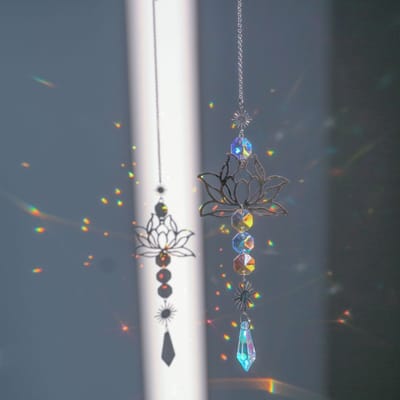 Kristal Diamant Maan Zon Vanger Vlinder Lotus Regenboog Kerstdecoratie Huis Tuindecoratie Windgong