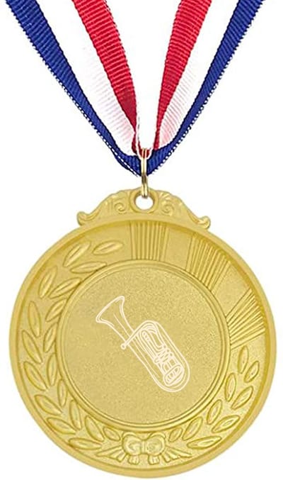 Akyol - trompet medaille goudkleuring - Trompet - beste trompet speler - leuk cadeau voor je vriend om te geven - verjaardag muzikant