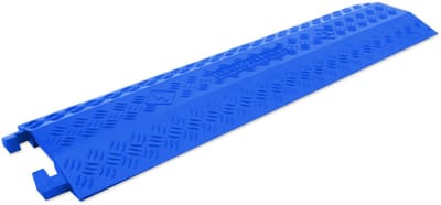 Rubbermagazijn - Overzet kabelbrug - Blauw - LxBxH=1000x270x40mm - Kabelbeschermer - Veilige verwerking van kabels - Kabelgoot