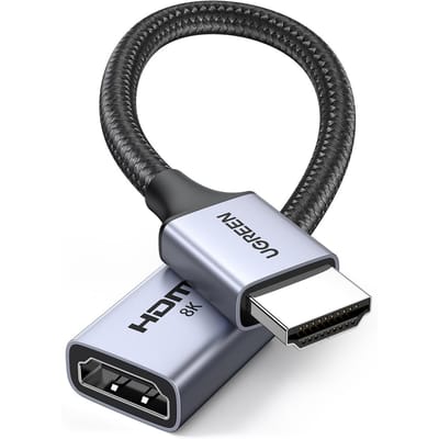 Ugreen HD165 - HDMI-Verlengkabel - 8K 60Hz - 15cm - Grijs