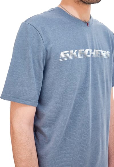 Skechers MEN'S MOTION TEE Shirt Heren T-shirt MTS367 113 BLGY blauw