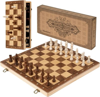 Vouwbaar Magnetisch Schaakbord van 39 cm, Hoogwaardige Schaakset voor Beginners en Kinderen vanaf 6 Jaar, Perfect Cadeau voor Jongens en Meisjes