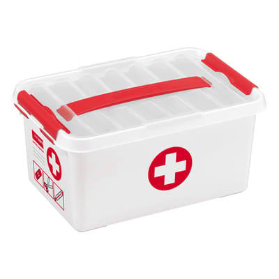 Sunware Q-line EHBO opbergbox 6L met inzet - 30x20x14.5 cm - Zonder inhoud