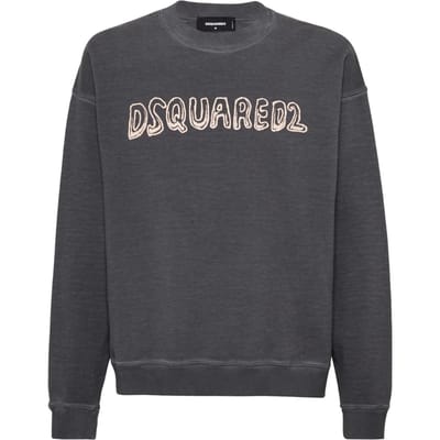Dsquared2 Best Fade Logo Charcoal Grey Sweatshirt