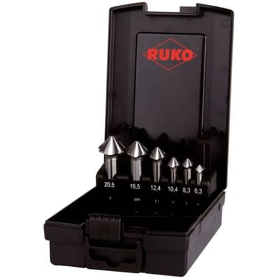 RUKO ULTIMATECUT 102890RO Kegelverzinkboorset 6-delig 6.30 mm, 8.30 mm, 10.40 mm, 12.40 mm, 16.50 mm, 20.50 mm HSS Cilinderschacht 1 set(s)