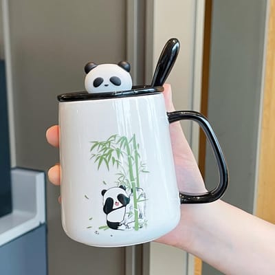Souvenir Cadeau Geschenkdoos Creatieve Praktische Beker Nieuwe Leuke Panda Keramische Mok Stel Waterbeker Thuis 301-400ml