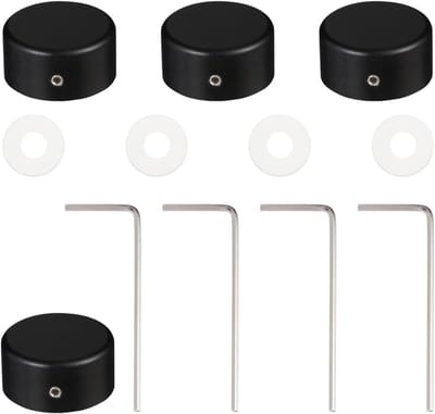 4 Sets Guitar Effect Pedal Footswitch Topper - Beschermkap voor Pedalen met Wrench en Schroeven, Ideaal voor Muzikanten en Gitaarliefhebbers