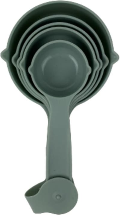 Maatlepels ZAKI - Lichtblauw - Kunststof - 30 / 60 / 80 / 125 / 250 ml - 5 stuks