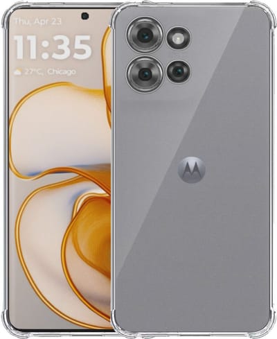 Geschikt voor Motorola Edge 50 Telefoonhoesje Transparant met Stootrand - Clear Case Shockproof TPU Siliconen Back Cover Case Doorzichtig - Smartphonica geschikt voor Motorola Edge 50