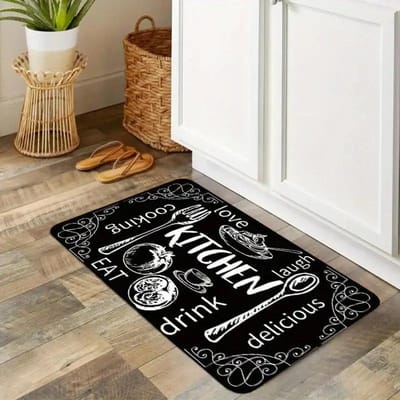 Tapis de sol de cuisine antidérapant Paillasson d'entrée de maison Tapis de couloir Balcon Tapis de couloir Tapis de sol de buanderie Tapis de salon 50x80cm 20x32inch