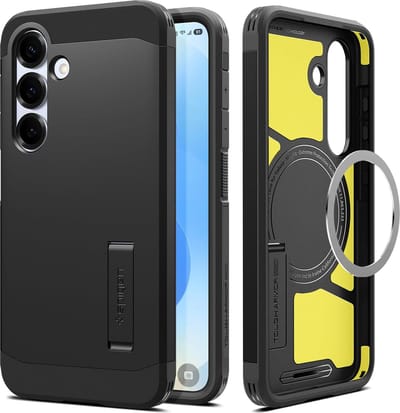 Spigen Geschikt voor Samsung Galaxy S25 Plus - Tough Armor MagFit - Geschikt voor Mag - Back Cover Hoesje - Zwart