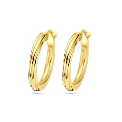 YO&NO - Oorringen - Dames - Gedraaide buis - 3mm - oorbellen - Sieraden Vrouw - Goud 14 Karaat