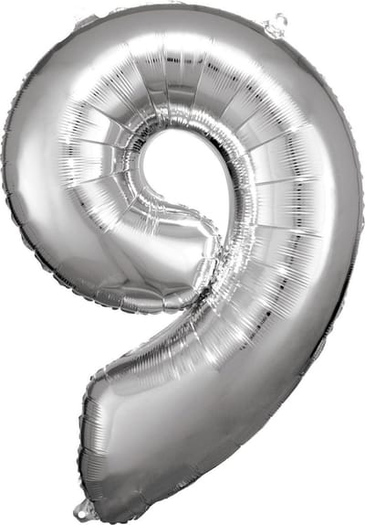 Amscan Folieballon Cijfer 9 Junior 63 X 86 Cm Zilver