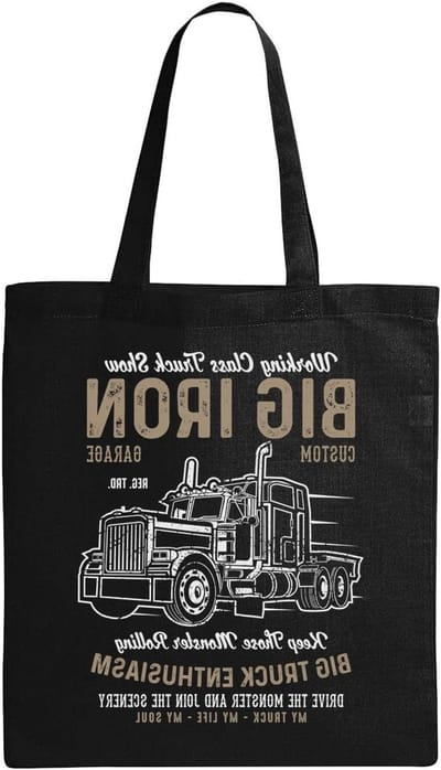 Katoenen Draagtas - Ecologische Tas - Boodschappen Doen - Versterkte Stiksels - 38x42cm - Zwart