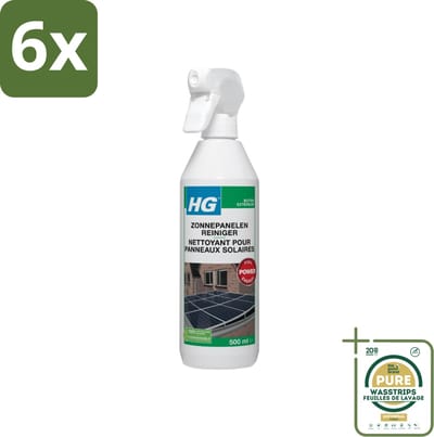 HG - Buiten - Zonnepanelen Reiniger - Vol Energie - 0.5L - Voordeelverpakking - 6 stuks - Zonnepanelen rendement - Zonnepanelen onderhoud