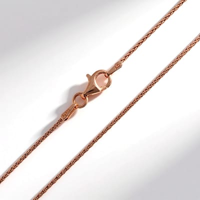 Cavill - Zilveren ketting 925 Sterling Zilver - Rosé verguld filigraan vlechtketting - 70 cm - lichte elegante damesketting met warme roségouden tint